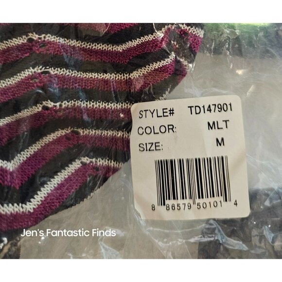 Trina Turk Chevron Belted Sweater Dress w/ Slip M NWT - Picture 4 of 8